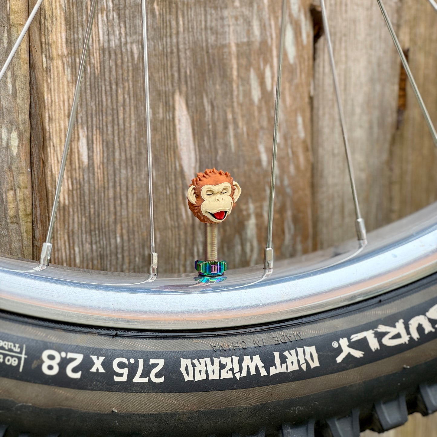Mad Monkey Head - Pixel Primate Valve Cap