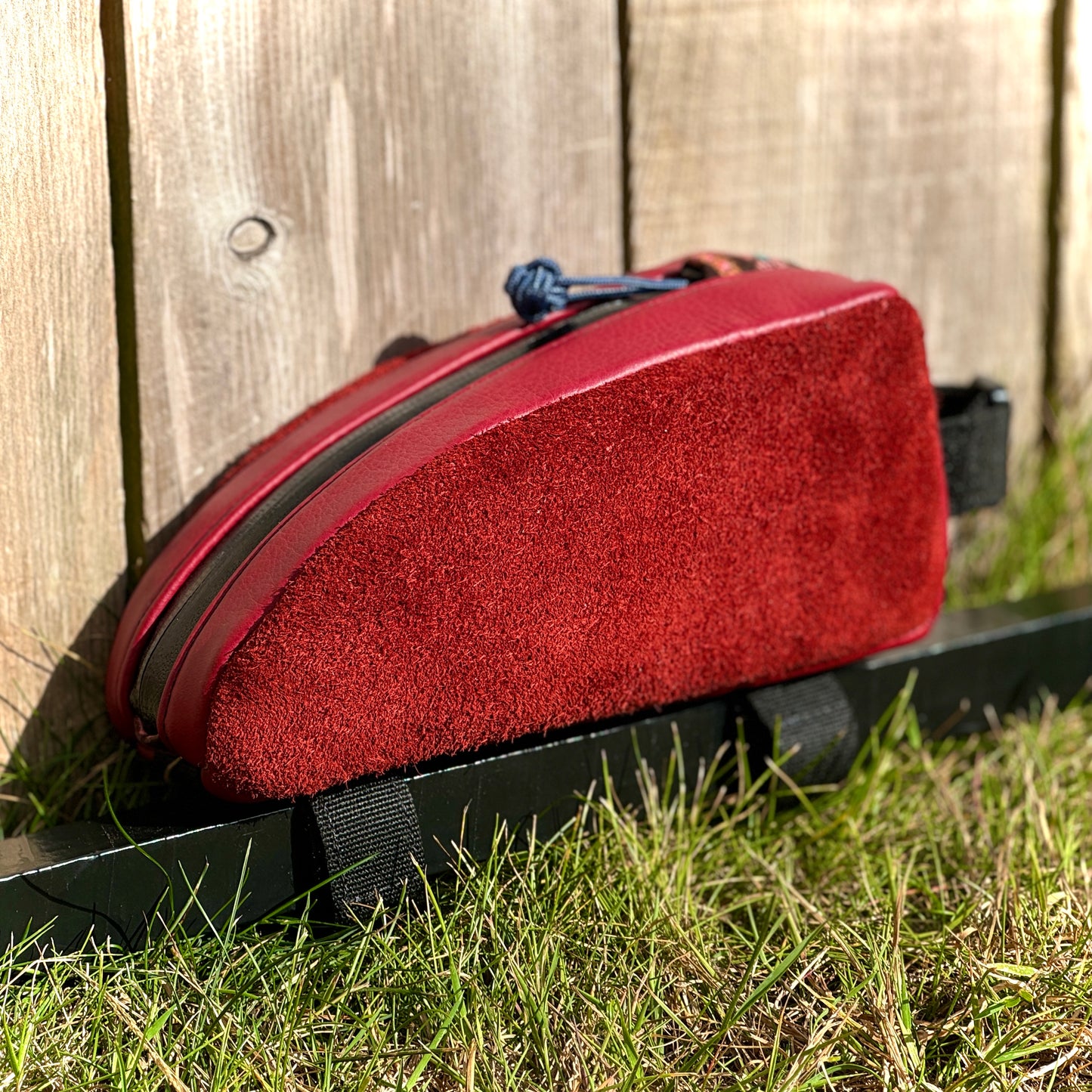 Red Suede Leather - Top Tube Bag