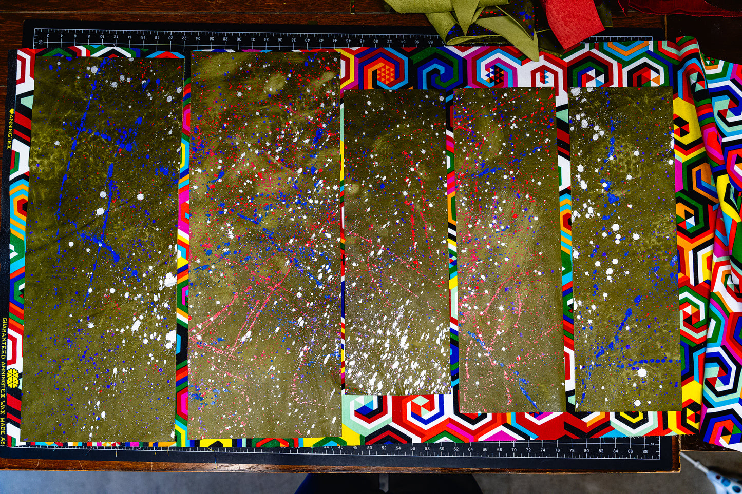 Splatter Paint Leather - Jungle Pannier