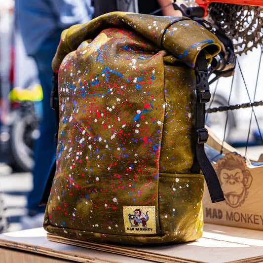 Splatter Paint Leather - Jungle Pannier