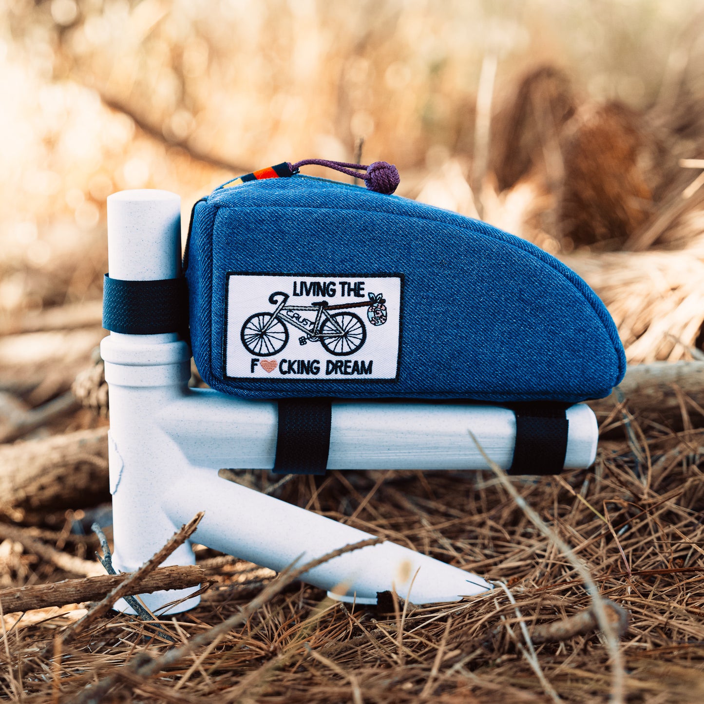 "Living The Dream" in Denim - Top Tube Bag