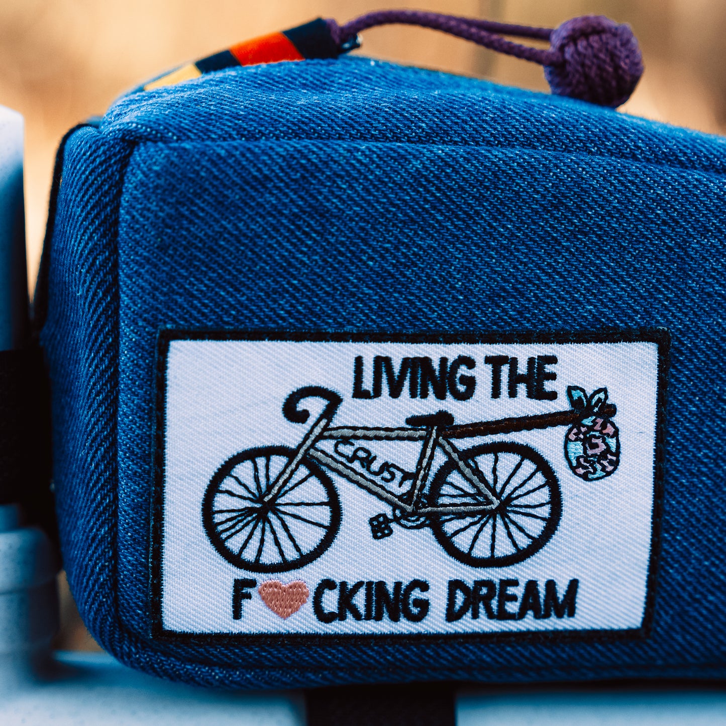 "Living The Dream" in Denim - Top Tube Bag